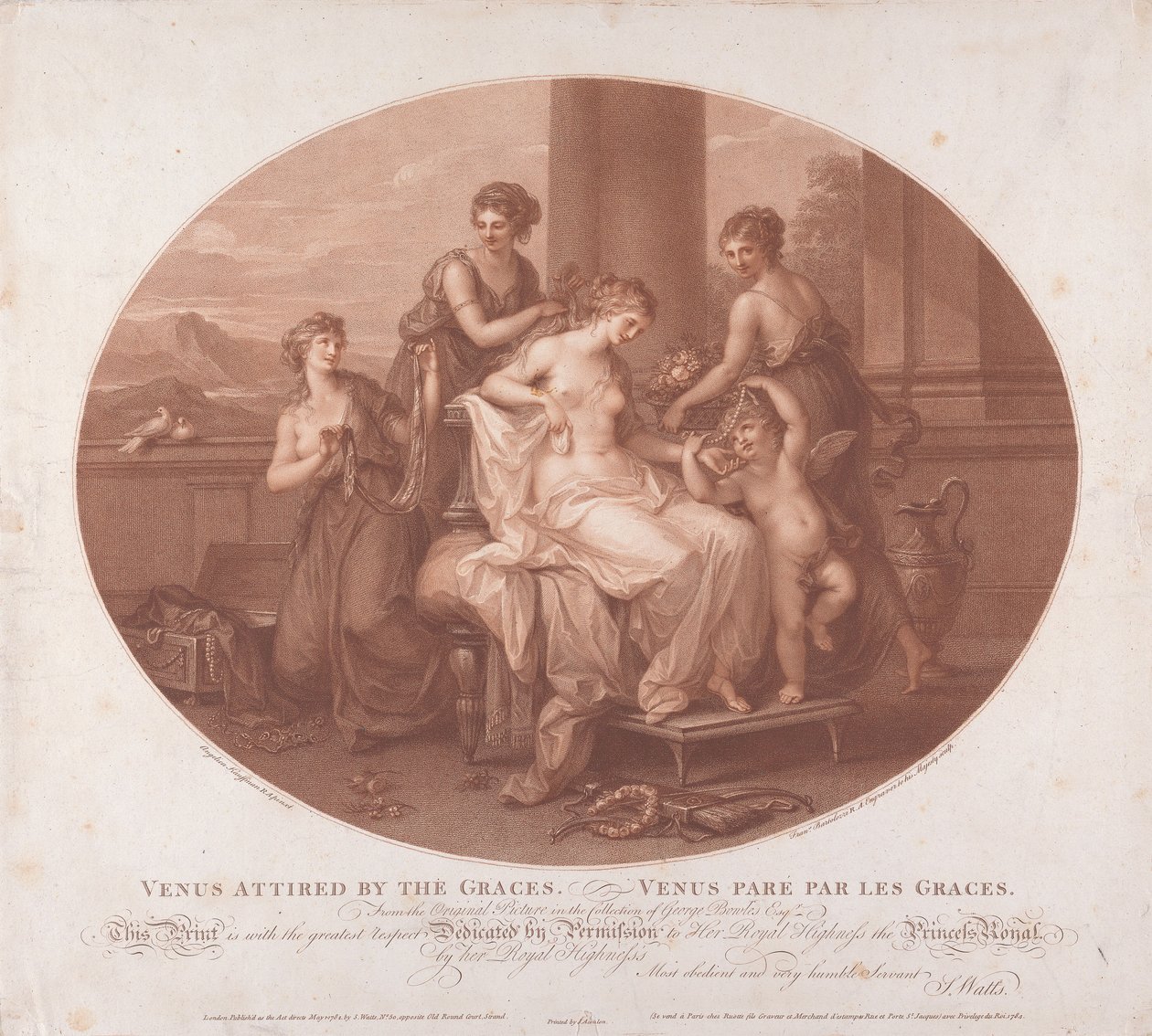 Vénus Vestida pelas Graças de Francesco Bartolozzi
