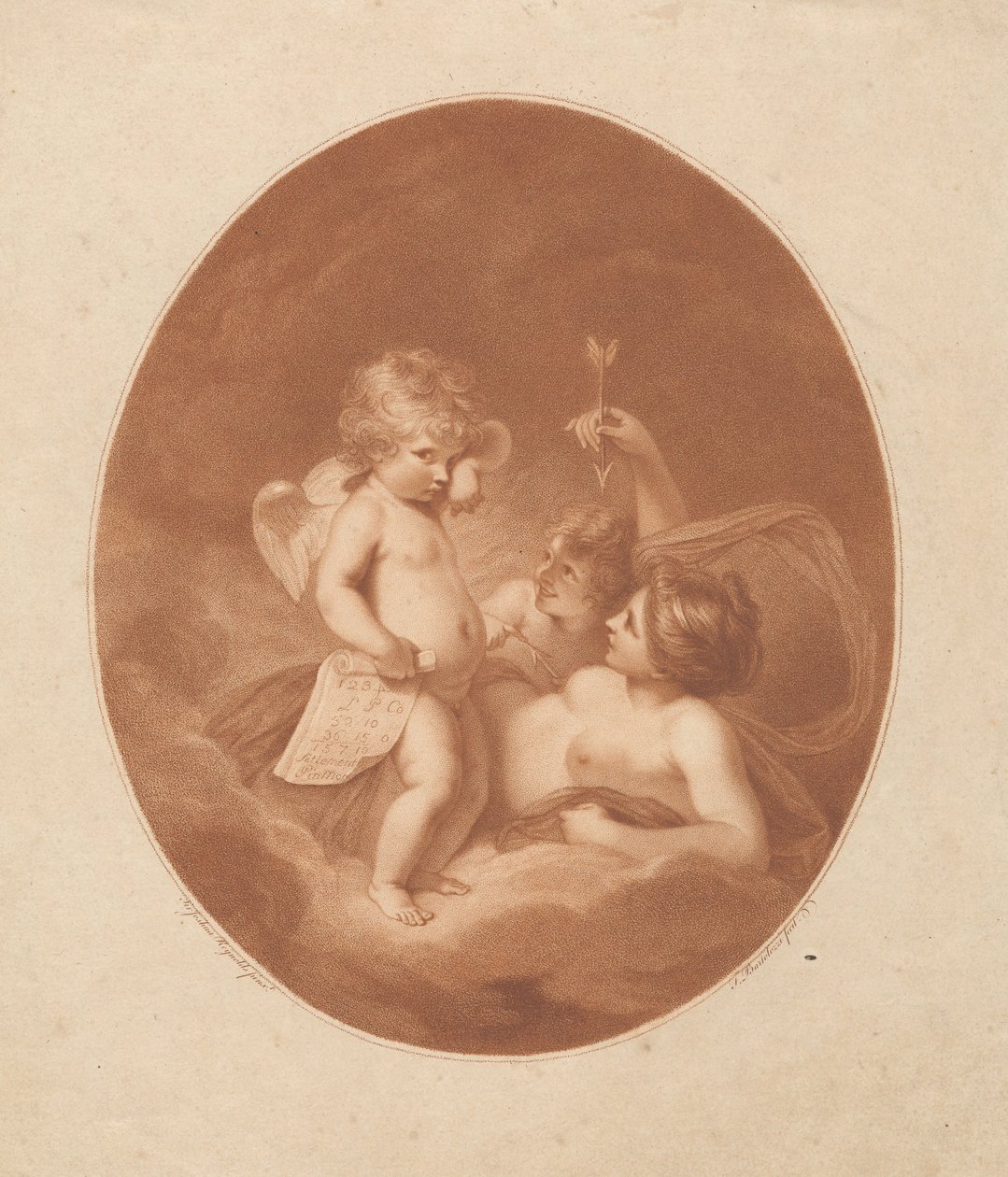 Venus tadelt Amor de Francesco Bartolozzi