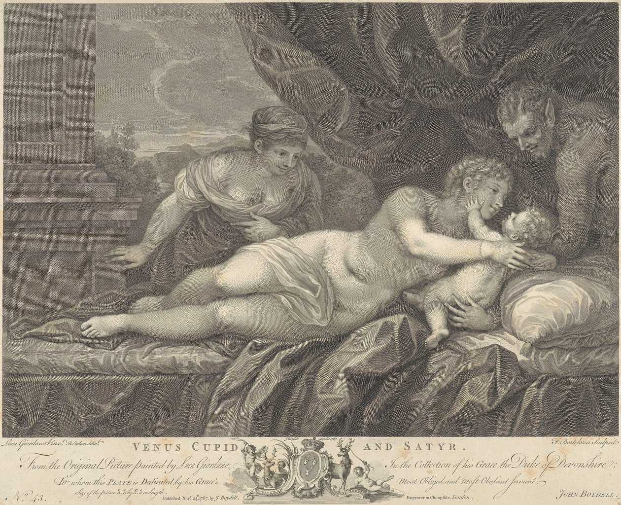 Vénus, Cupido e Sátiro de Francesco Bartolozzi