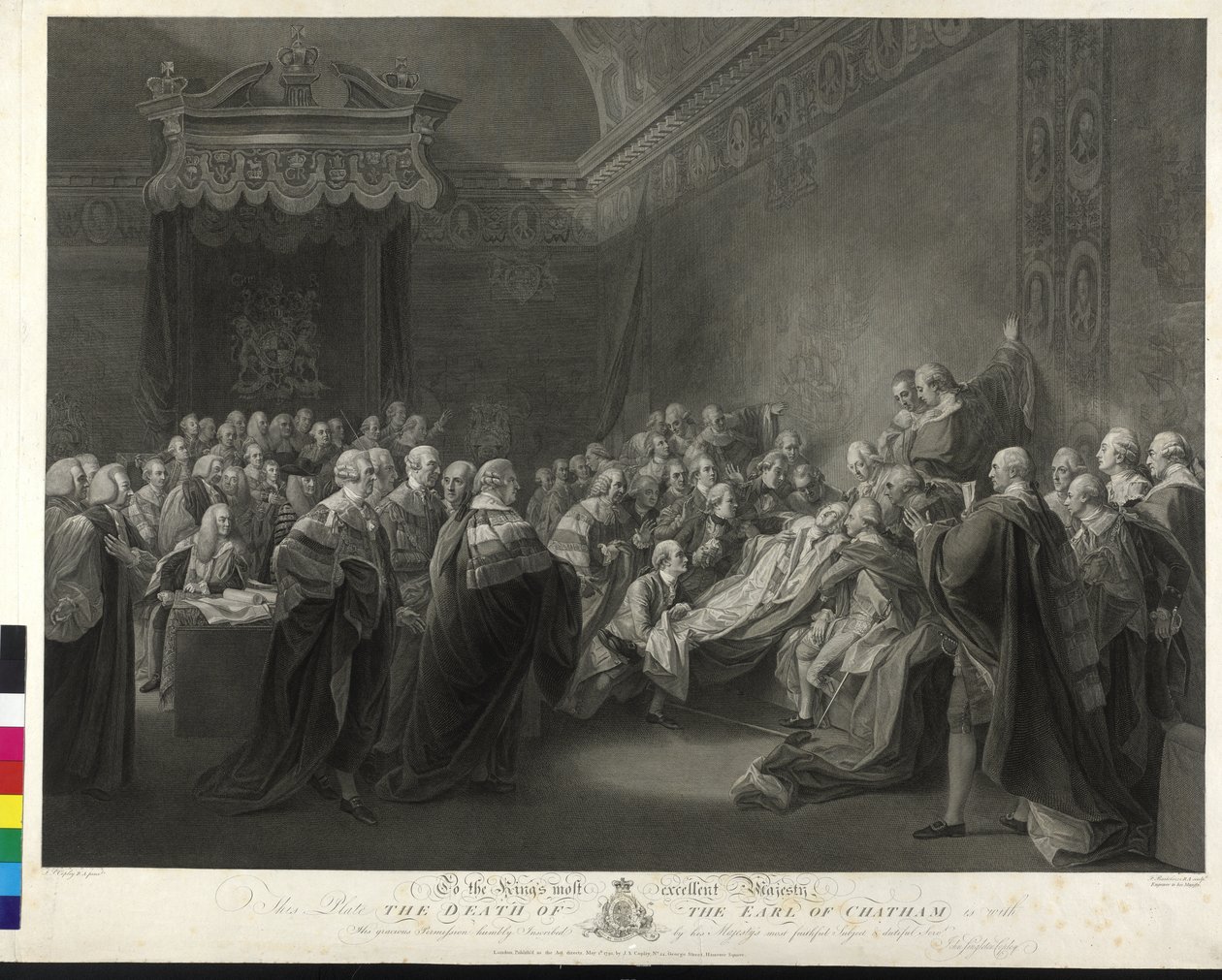 William Pitt A morte do Conde de Chatham de Francesco Bartolozzi