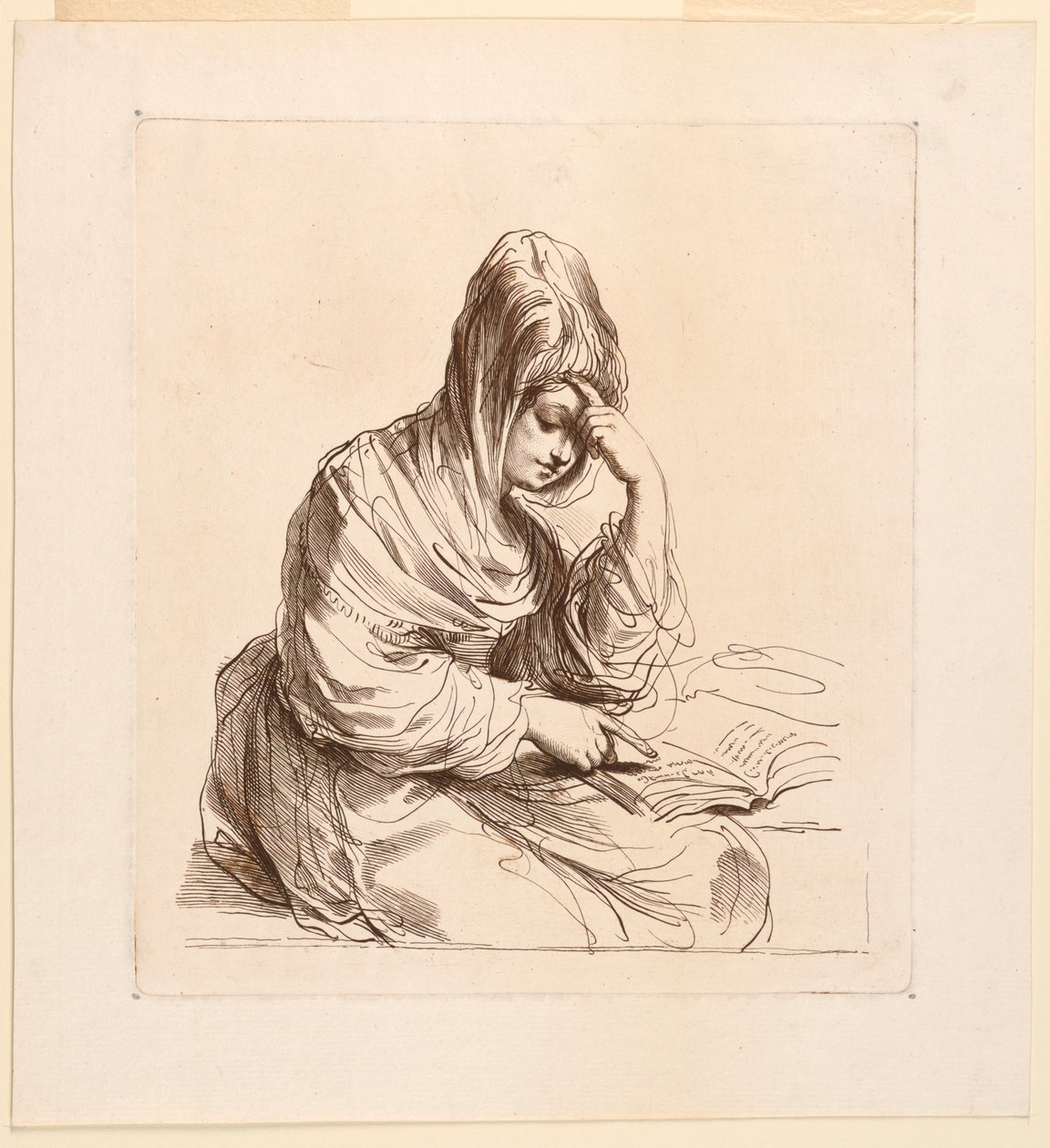 Mulher estudando de Francesco Bartolozzi