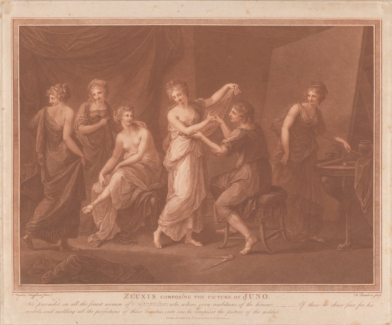 Zeuxis Composição da imagem de Juno de Francesco Bartolozzi