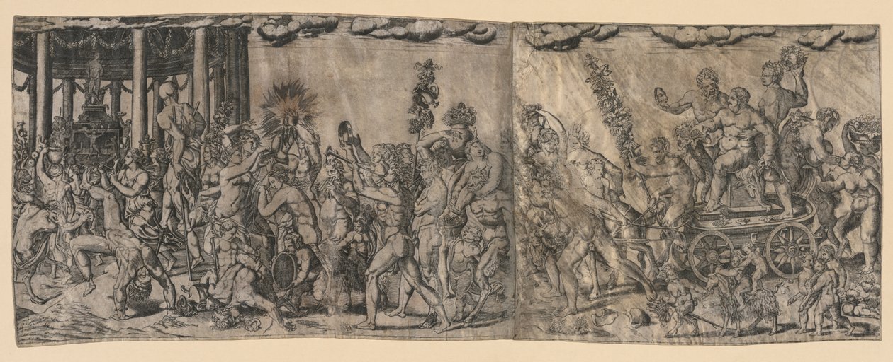 Cena bacanal, final do século 1500 ao início do século XVI. de Francesco Bertelli