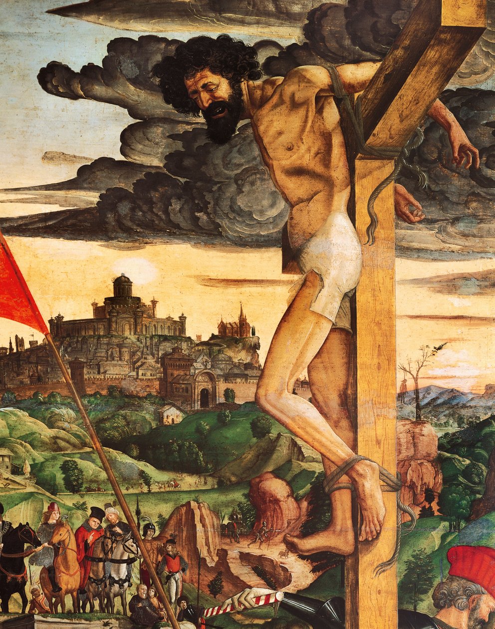 Ladrão, detalhe da Crucificação, por Francesco de