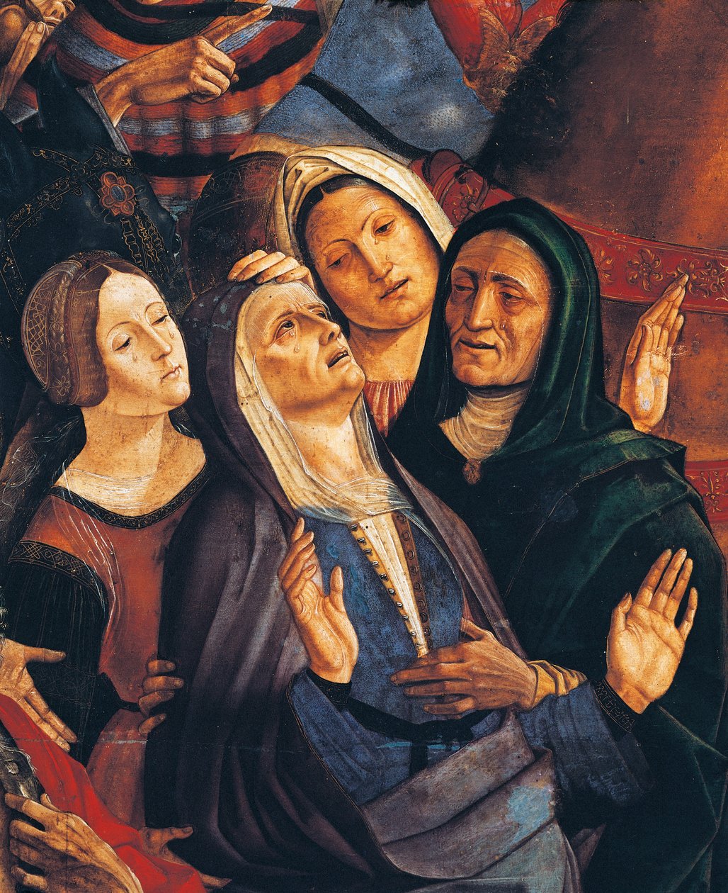 Virgem, detalhe da Crucificação, por Francesco de