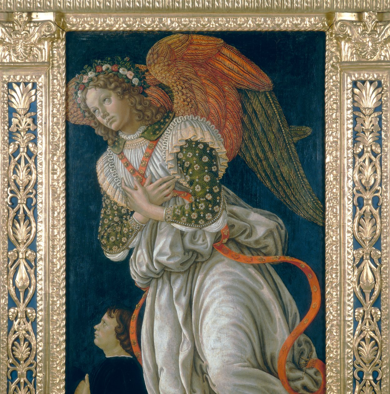 Angel. Detalhe do Tabernáculo de São Sebastião de Francesco Botticini