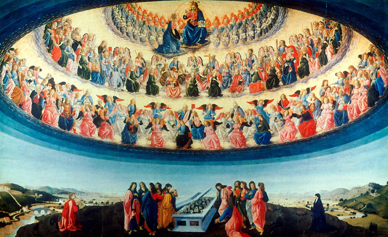 A Assunção da Virgem, c1475-1476 de Francesco Botticini
