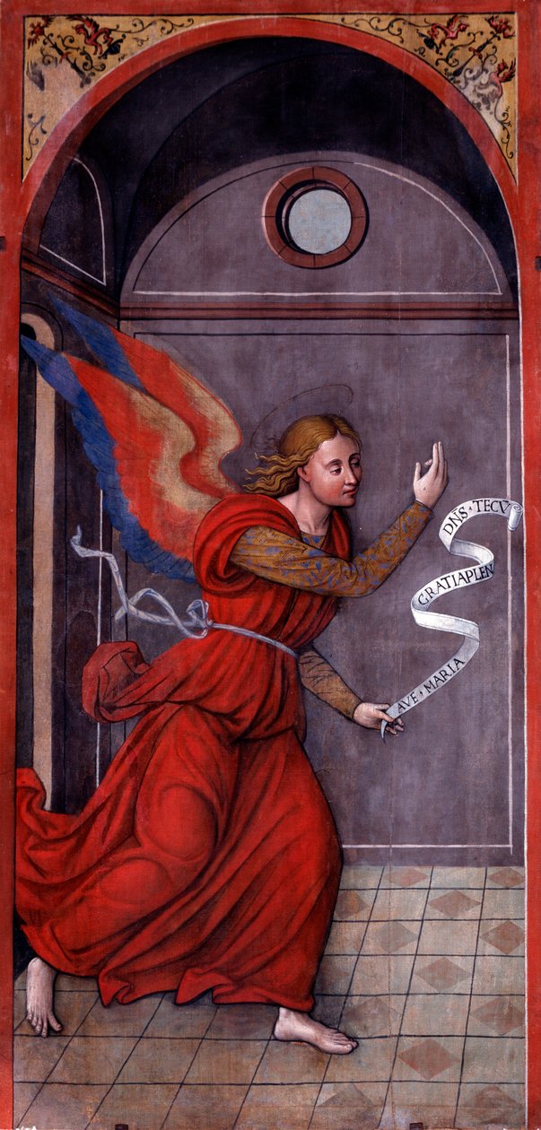 Anunciação: Arcanjo Gabriel (Pintura, cerca de 1549) de Francesco Brea
