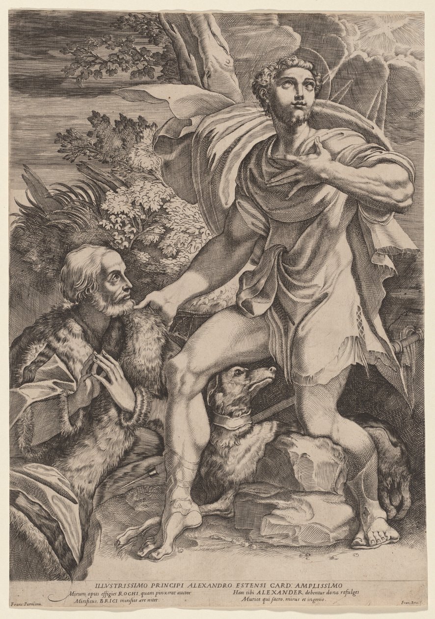 São Roque com um doador de Francesco Brizio, after Parmigianino