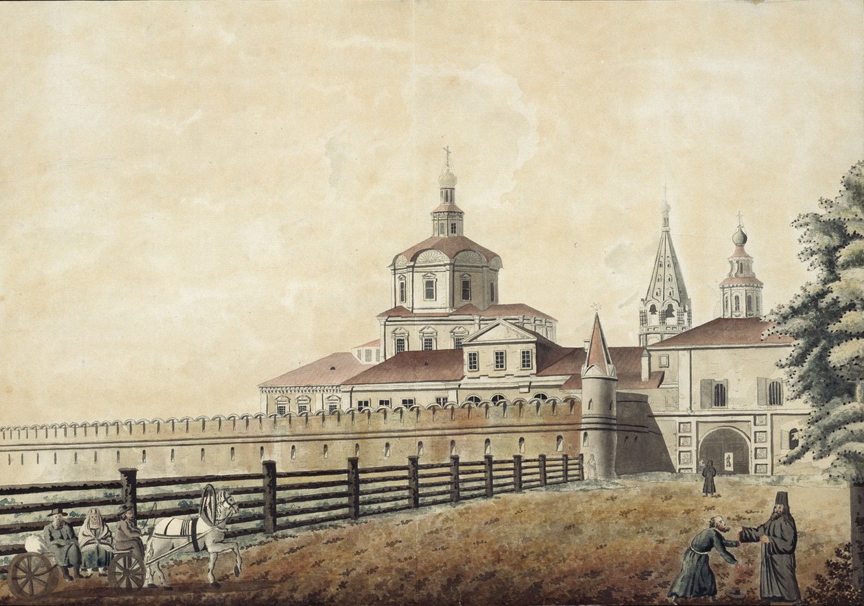 Mosteiro de St. Andronik em Moscou, década de 1780 de Francesco Camporesi