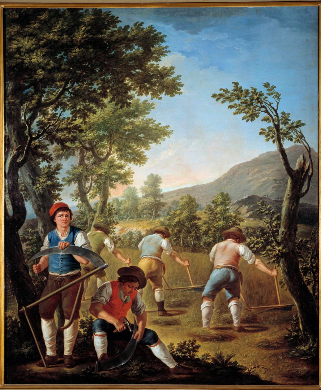 Colheita ou pintura de verão de Francesco Celebrano (1729-1814) 1789 Casete, Palácio Real de Francesco Celebrano