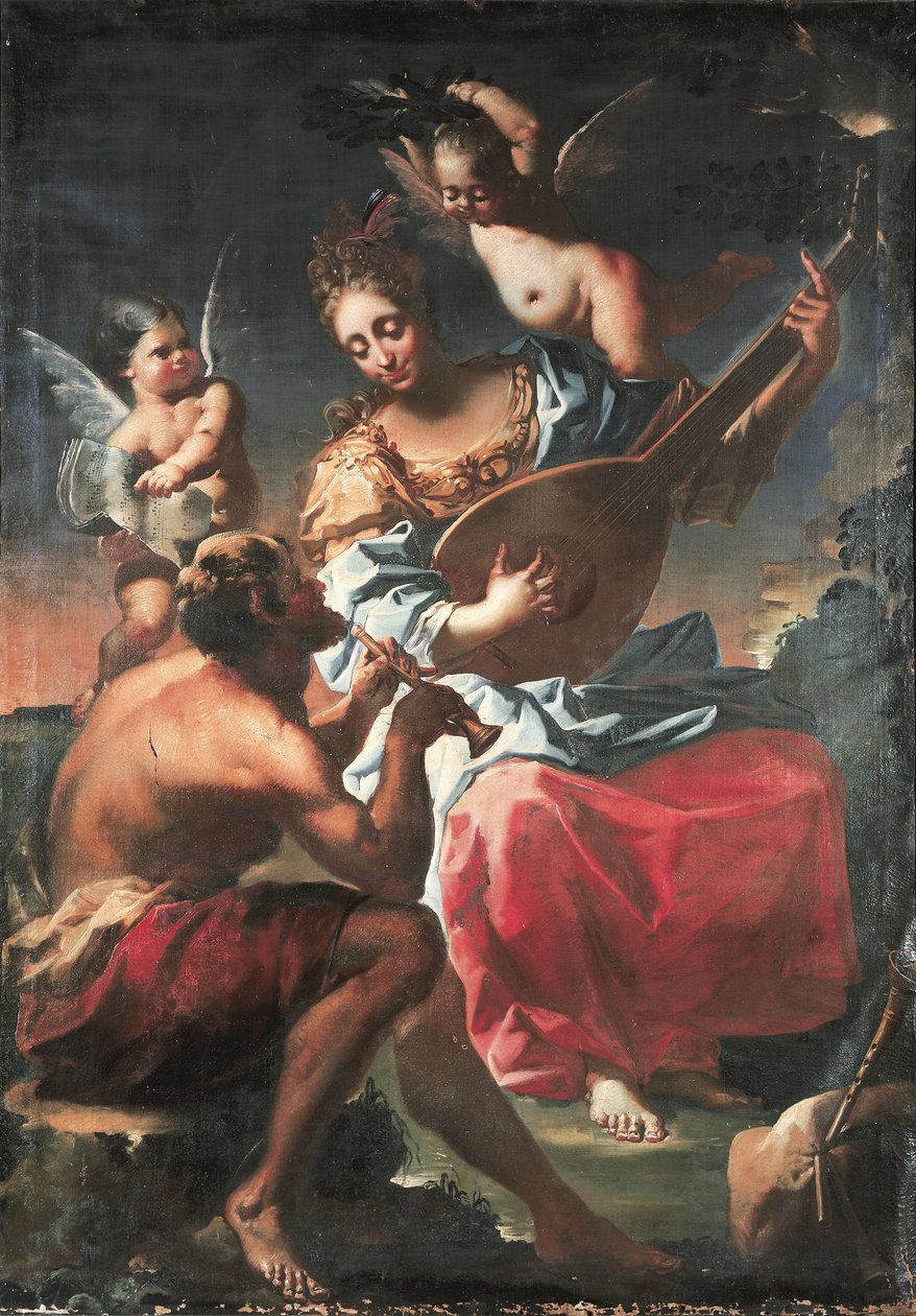 Alegoria da música (óleo sobre tela) de Francesco Conti
