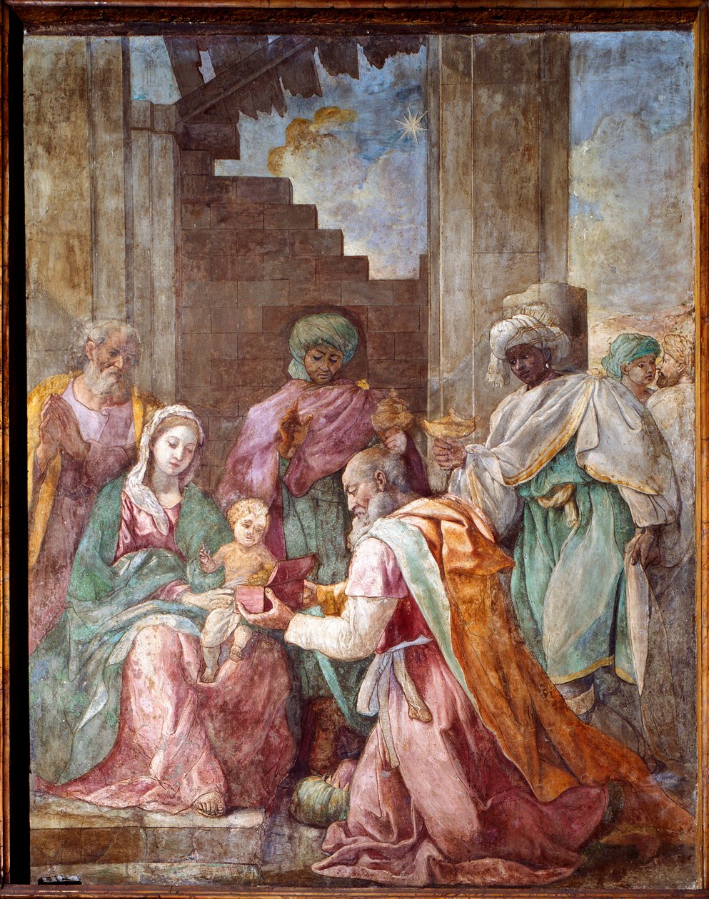 Adoração dos Reis Magos (fresco de Francesco Cozza