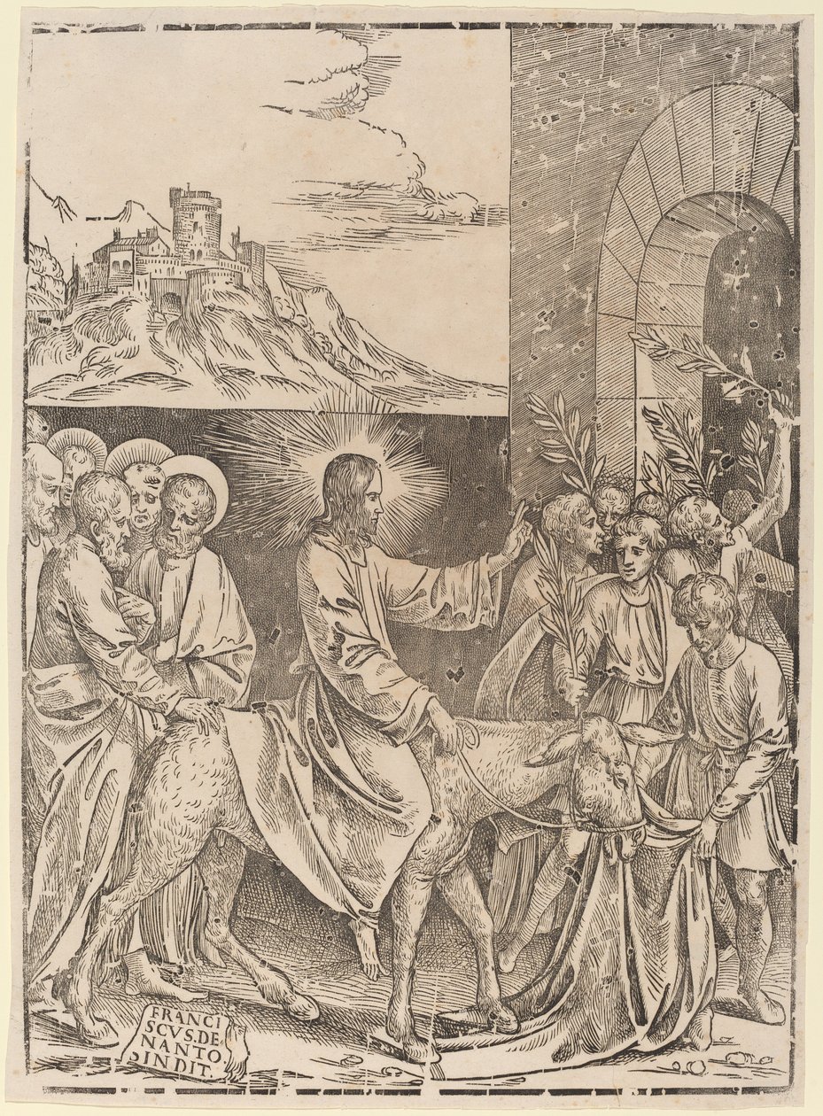 A entrada de Cristo em Jerusalém de Francesco Denanto