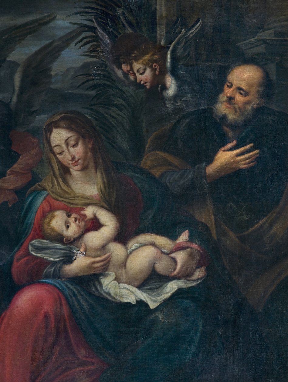 Adoração dos pastores, detalhe de Francesco Fabbrica