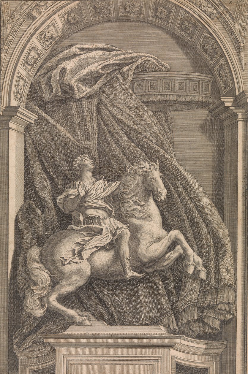 Estátua equestre de Constantino, o Grande, 1690-1740. de Francesco Faraone Aquila