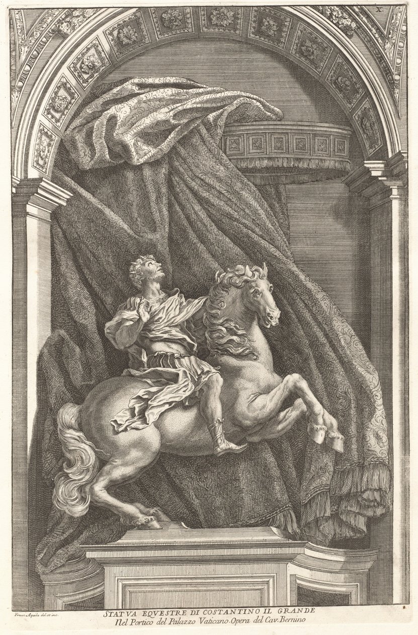 Estátua de Constantino, 1704-1742. de Francesco Faraone Aquila