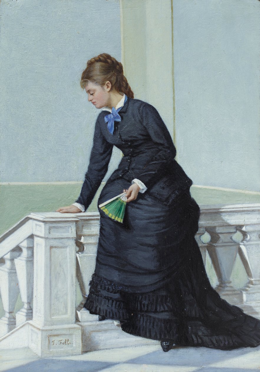 O invejoso, c.1875-78 (óleo sobre painel) de Francesco Folli