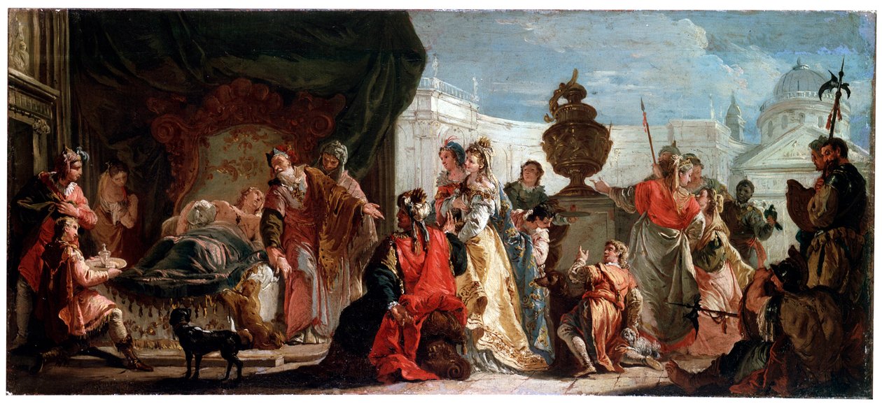 Antíoco e Stratonice, século XVIII de Francesco Fontebasso