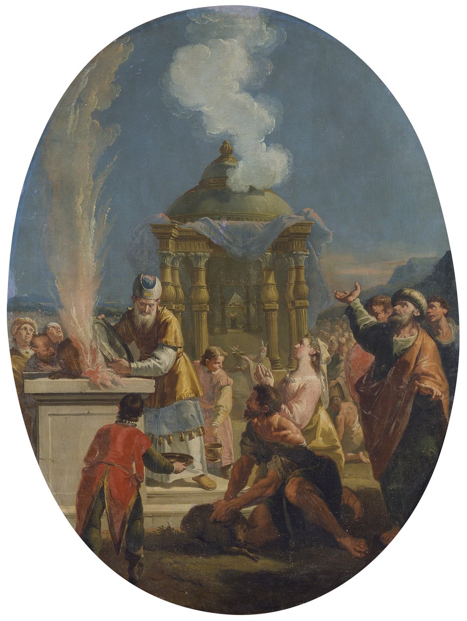 Sacrifício de Aarão, de Francesco Fontebasso de Francesco Fontebasso