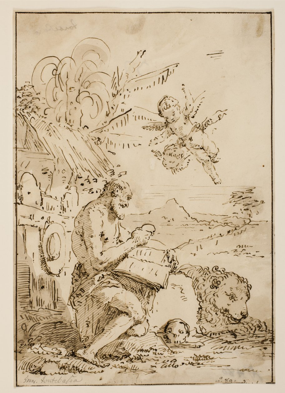 São Jerônimo no deserto de Francesco Fontebasso