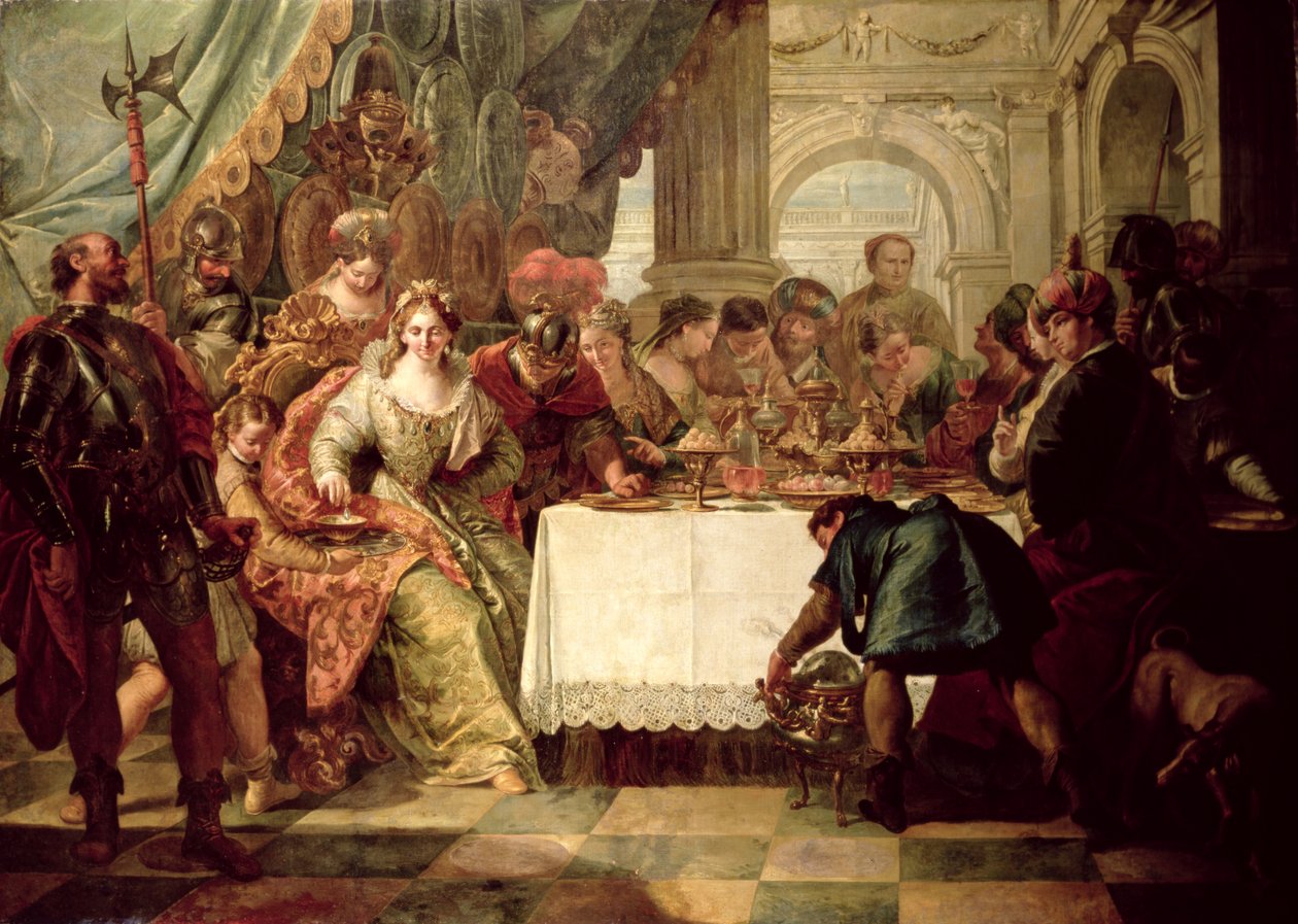 O banquete de Cleópatra de Francesco Fontebasso