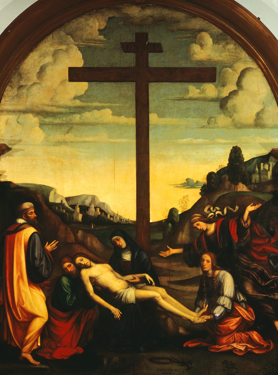 Deposição, por Francesco Francia (1450-1517) de Francesco Francia