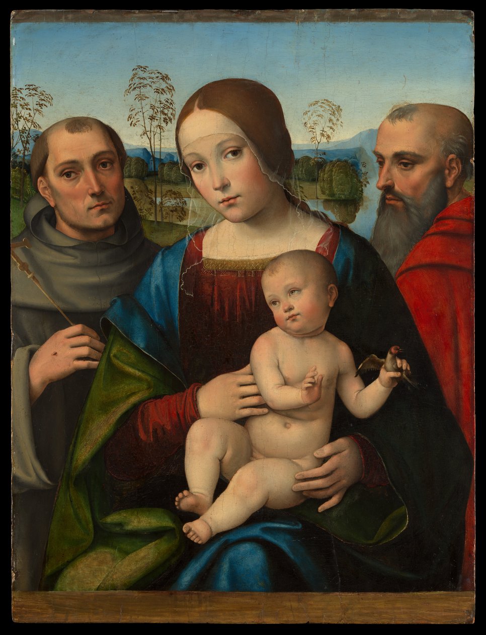 Madona com o Menino e os santos Francisco e Jerónimo de Francesco Francia