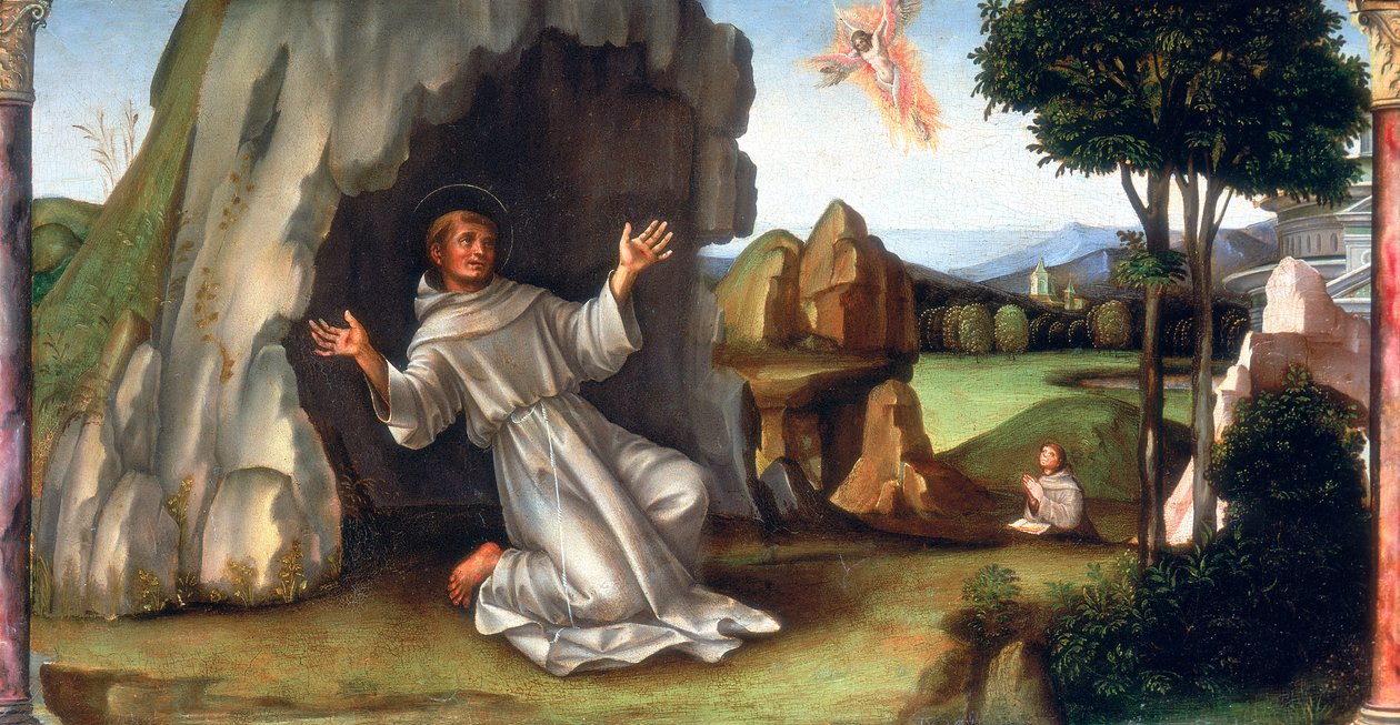 São Francisco recebendo os estigmas, final do século XV e início do século XVI de Francesco Francia