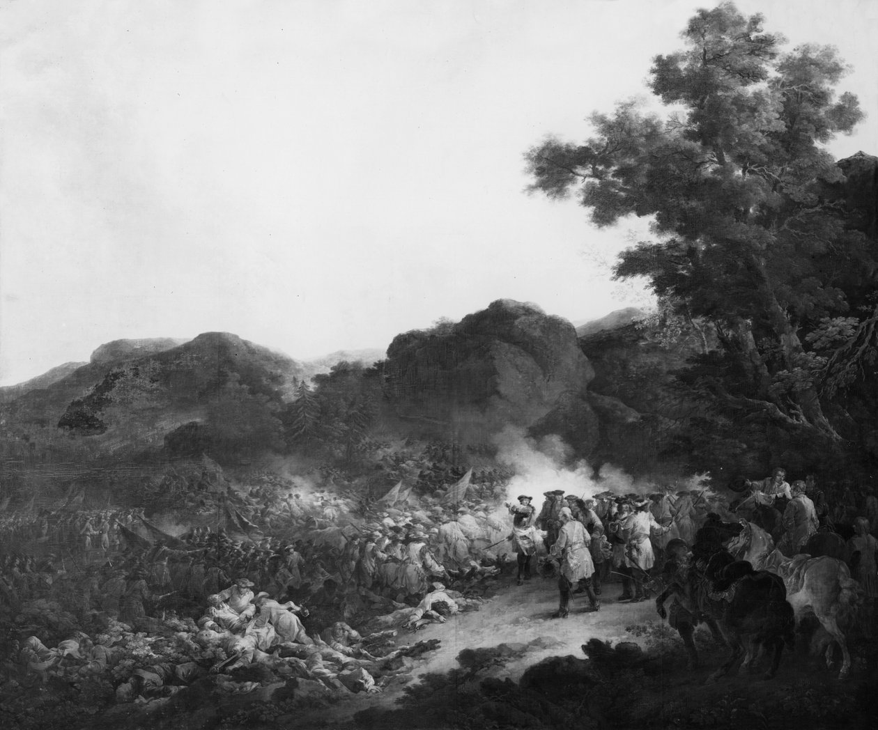 A Batalha de Lens, contra o exército espanhol, 20 de agosto de 1648 de Francesco Giuseppe Casanova
