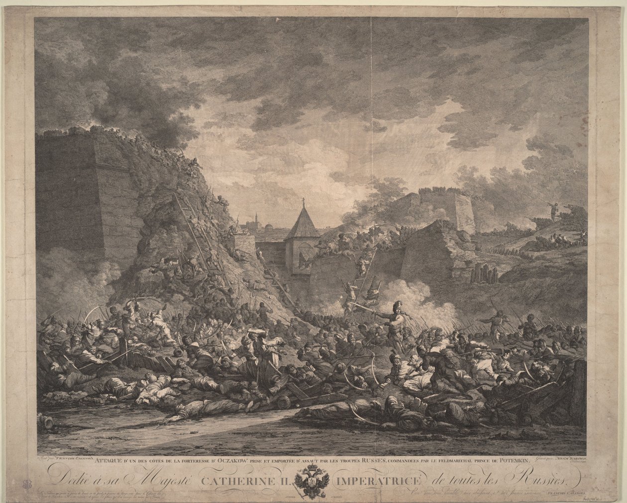 O cerco da fortaleza Ochakov em dezembro de 1788, 1792 de Francesco Giuseppe Casanova
