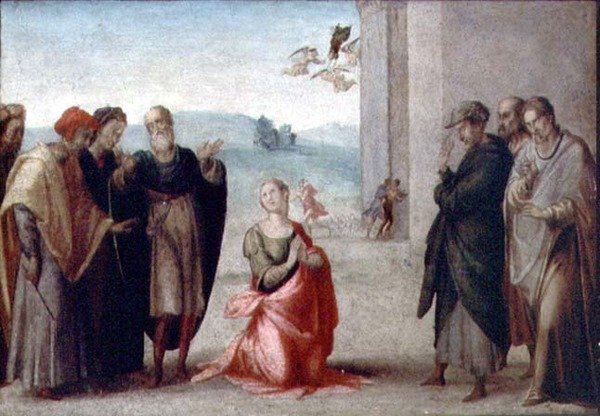 Martírio de uma santa fêmea (painel) de Francesco Granacci