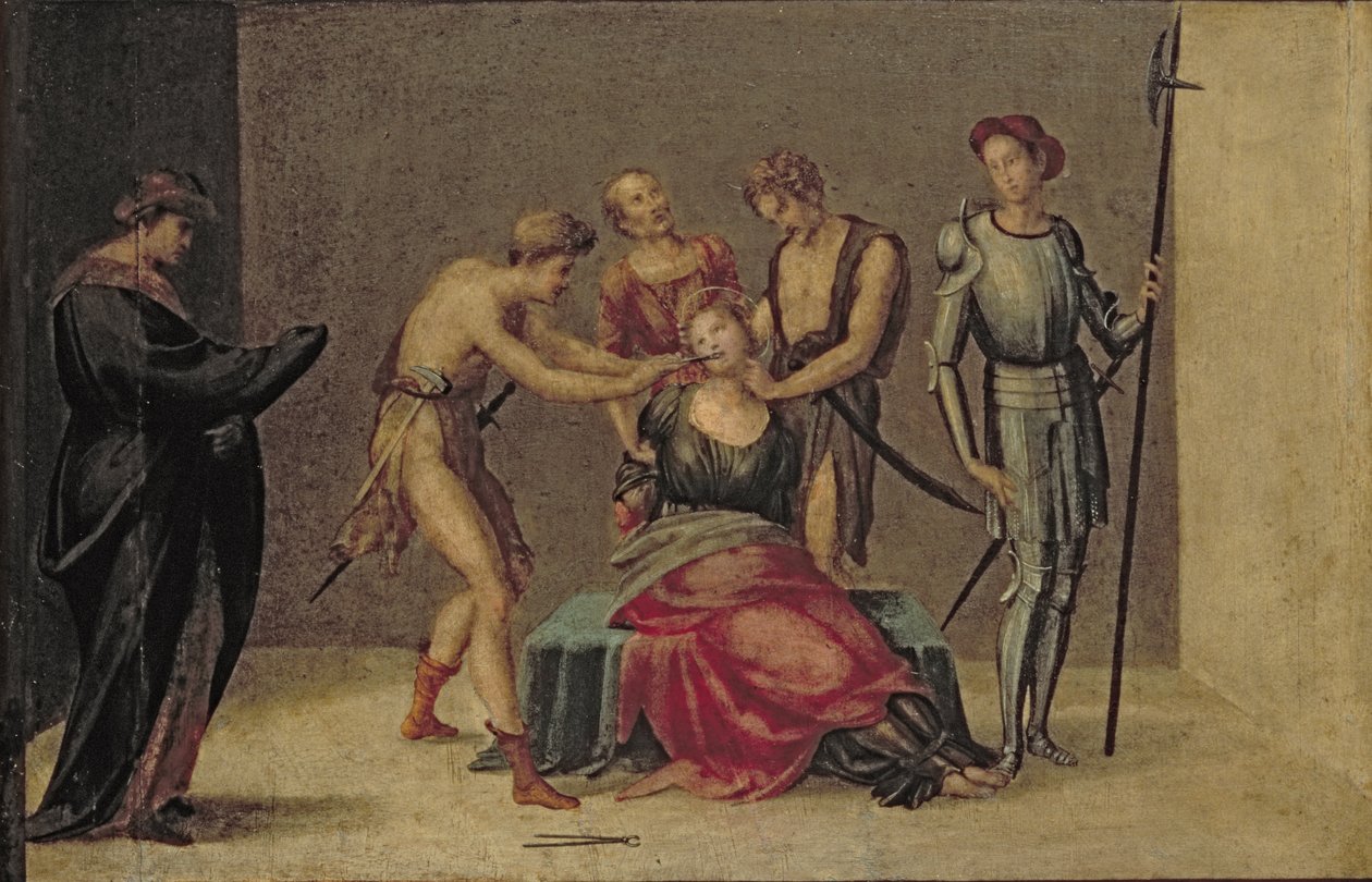 O Martírio de São Apolônia (painel) de Francesco Granacci