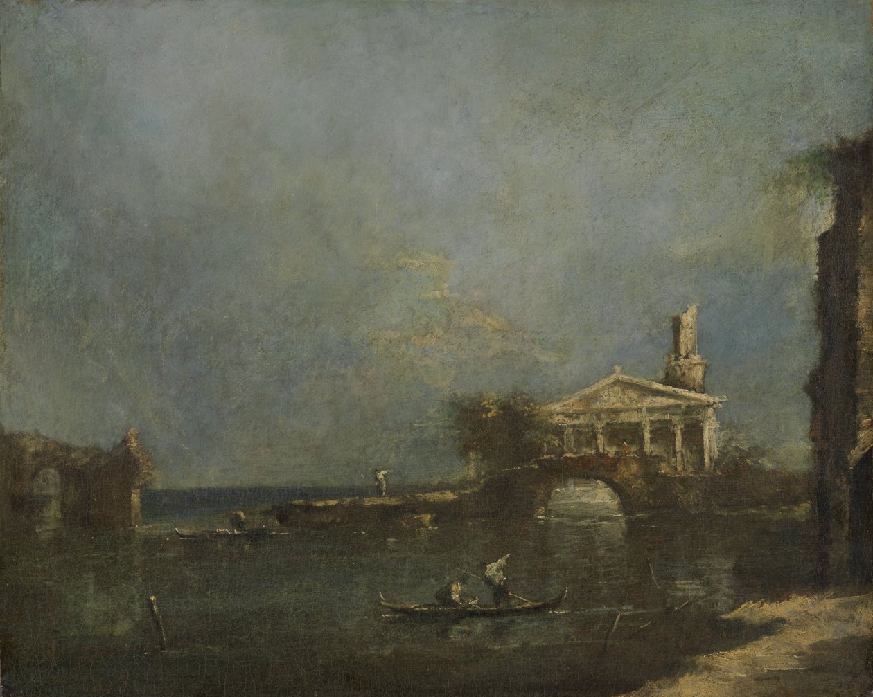 Lagoa perto de Veneza de Francesco Guardi (attributed to)