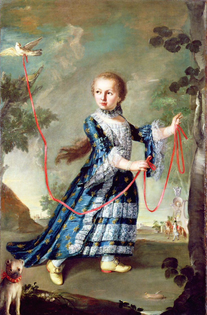 Uma rapariga da família Gradenigo com uma pomba (óleo sobre tela) de Francesco Guardi