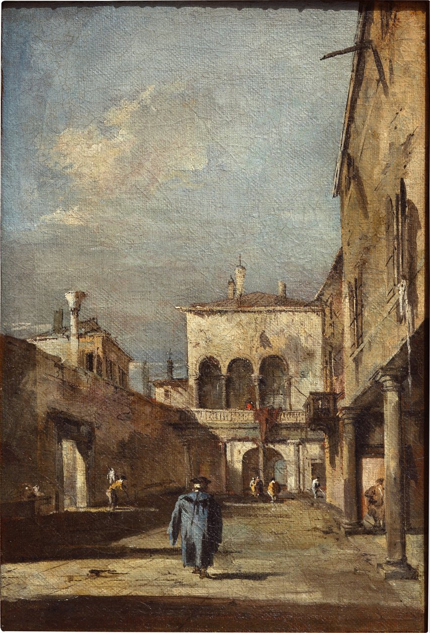 Fantasia arquitetónica com um pátio de Francesco Guardi