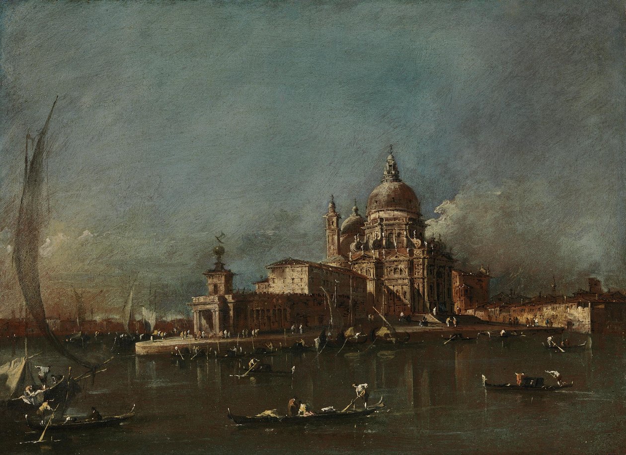 Vista de Santa Maria della Salute e da Dogana de Francesco Guardi