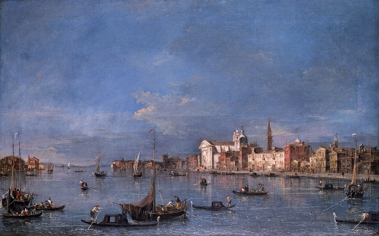 Vista do Canal da Giudecca para noroeste com as Zattere de Francesco Guardi