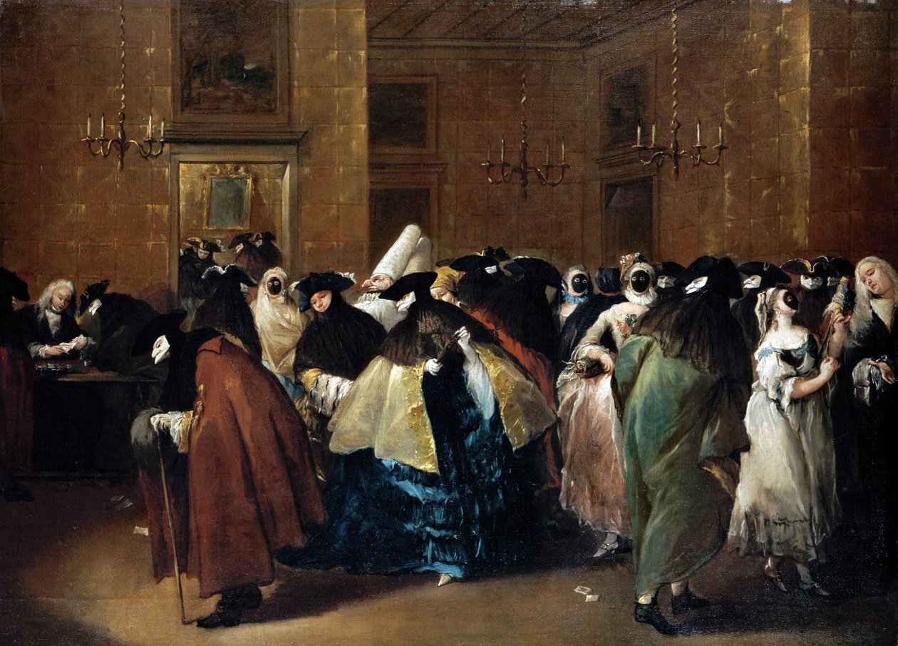Casino (The Redoubt) em Veneza - Guardi, Francesco (1712-1793) - Óleo sobre tela - 77,5x107,5 - Coleção Privada de Francesco Guardi