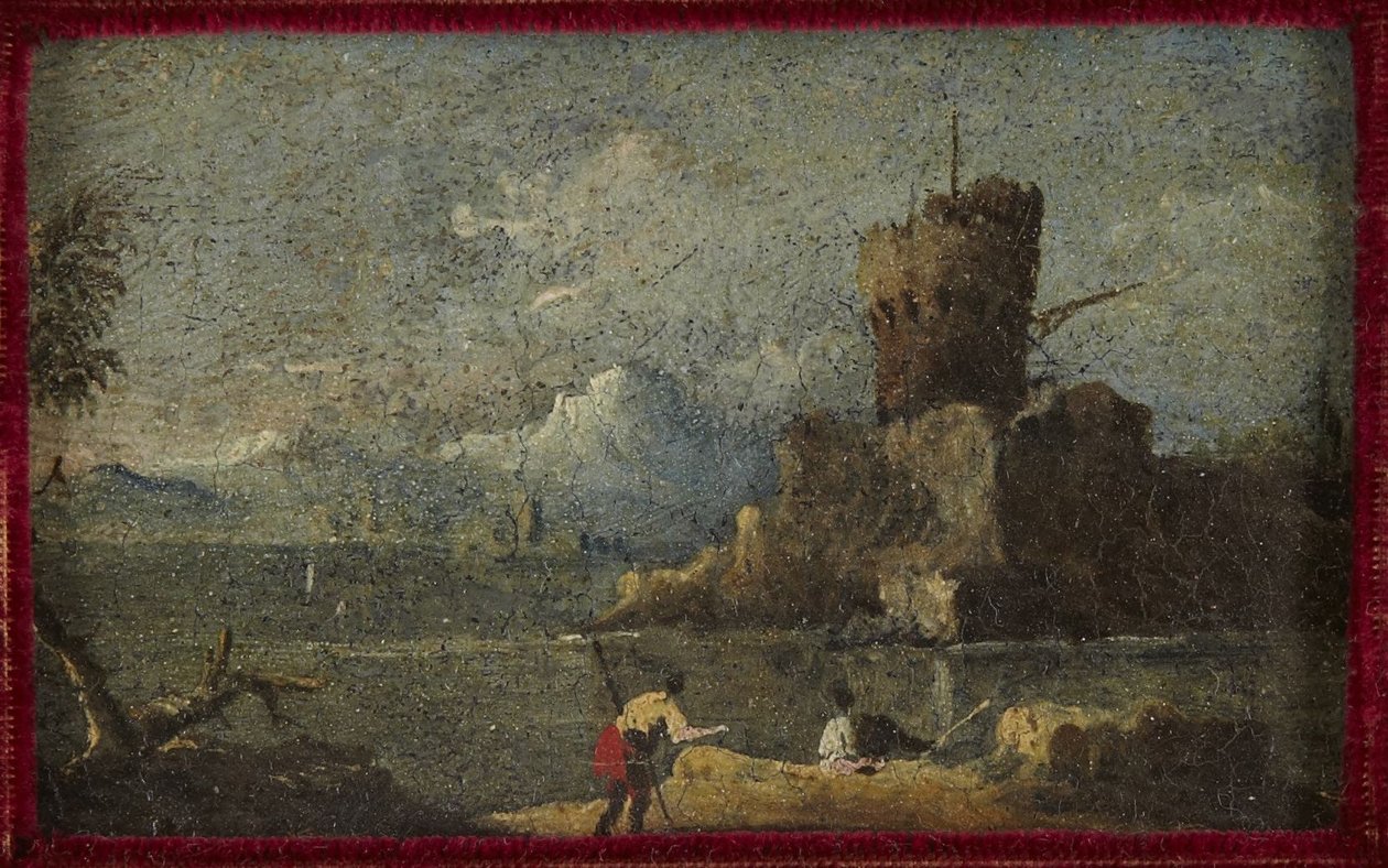Cena costeira com fortaleza de Francesco Guardi
