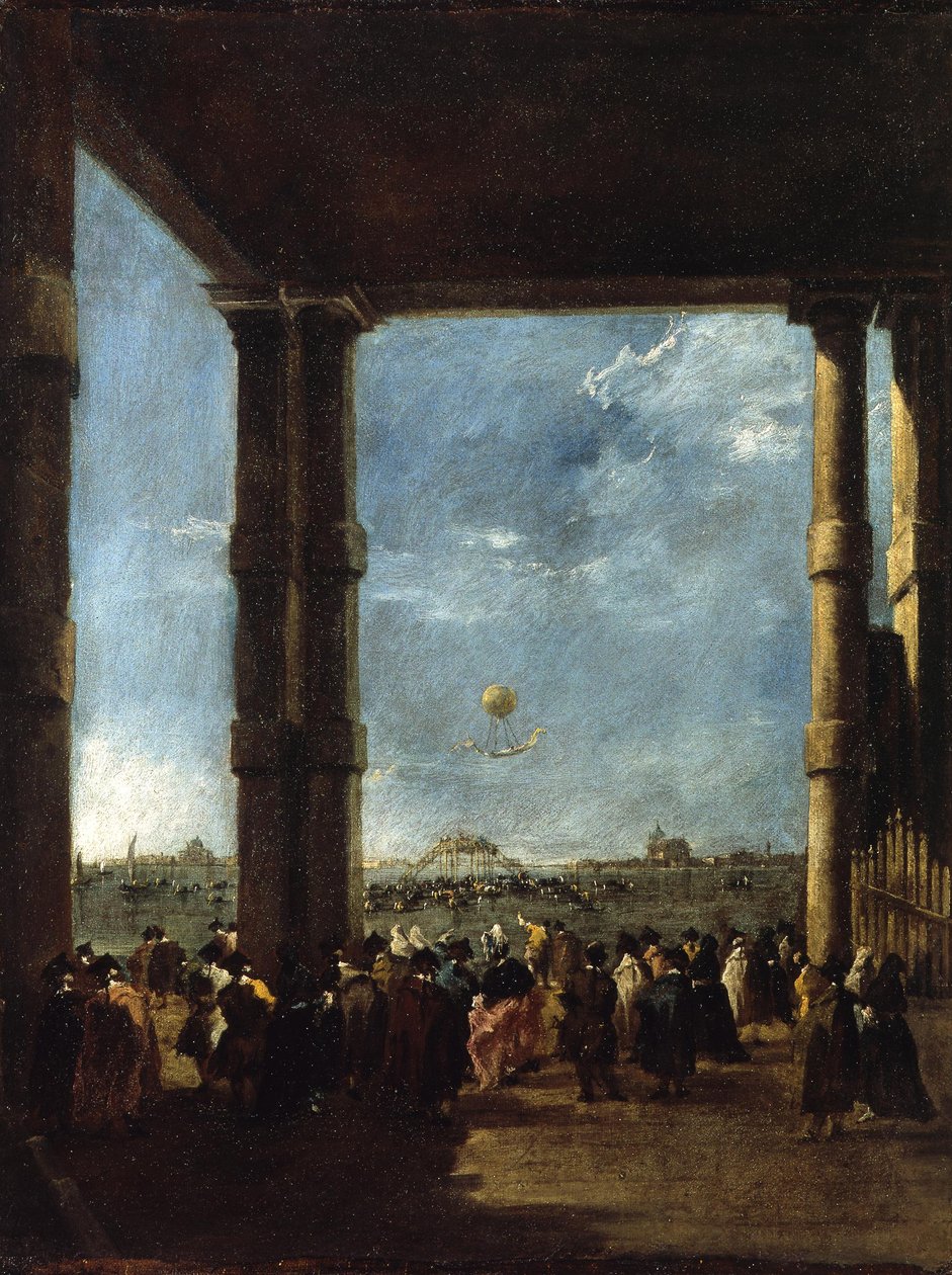 A ascensão de balão de Francesco Guardi