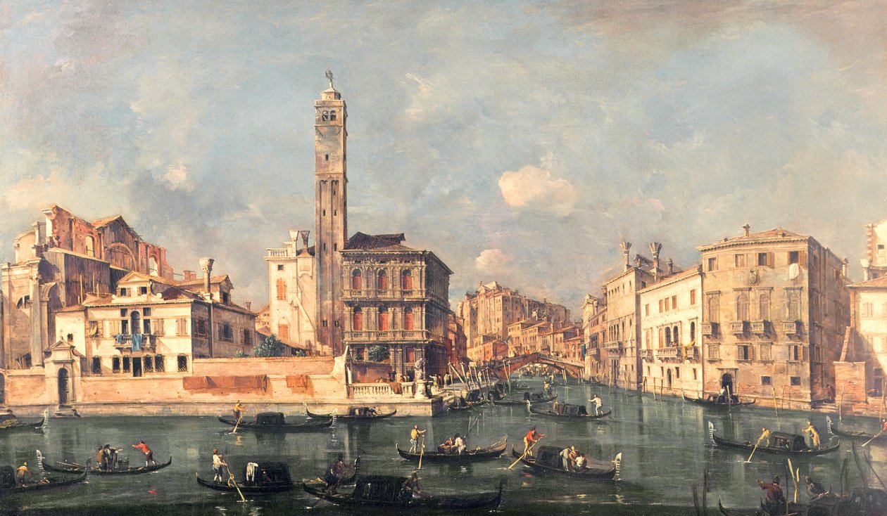 Grande Canal: San Geremia e a entrada para o Canneregio de Francesco Guardi