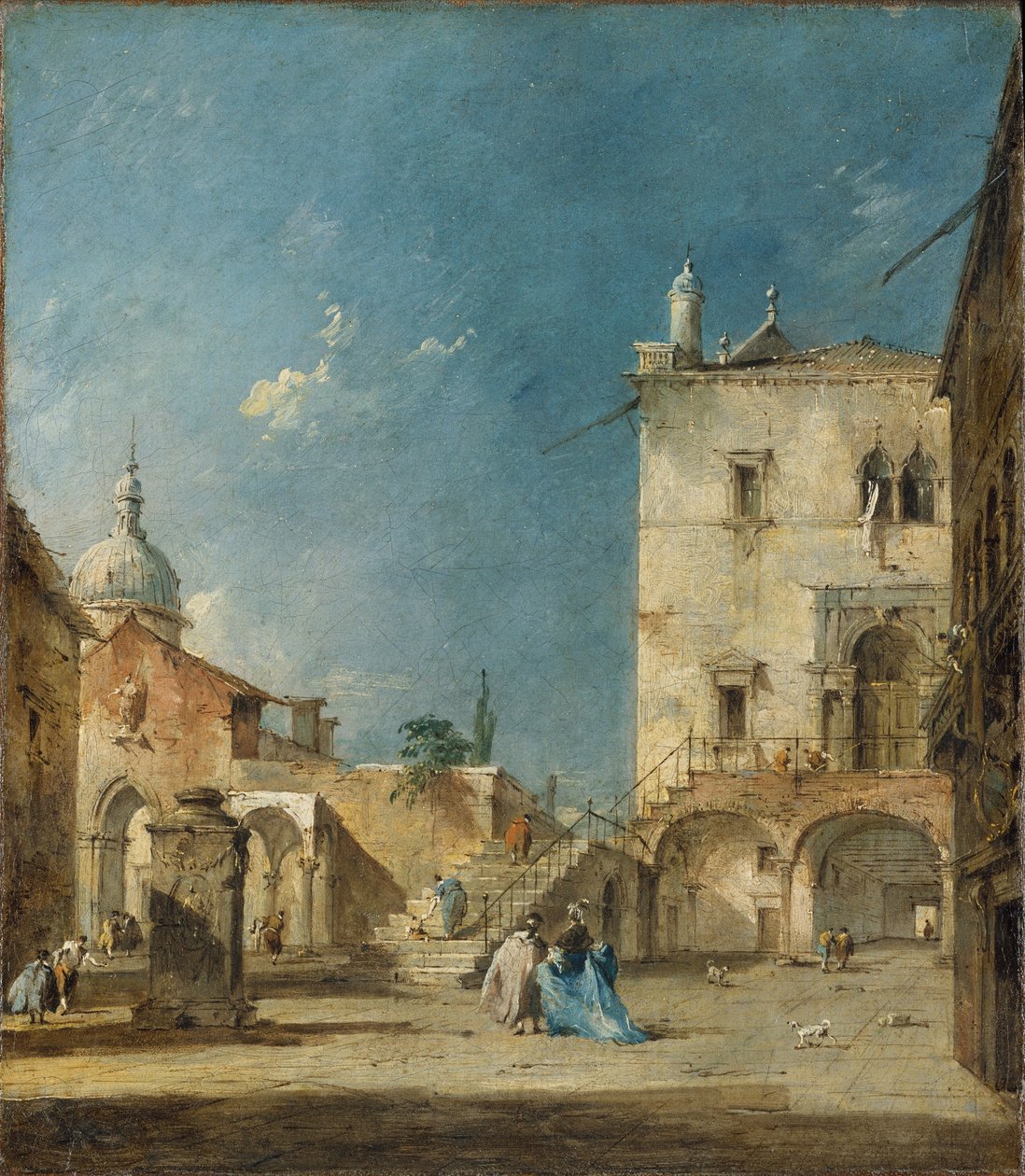 Vista imaginária de uma praça ou campo veneziano, c.1780 de Francesco Guardi