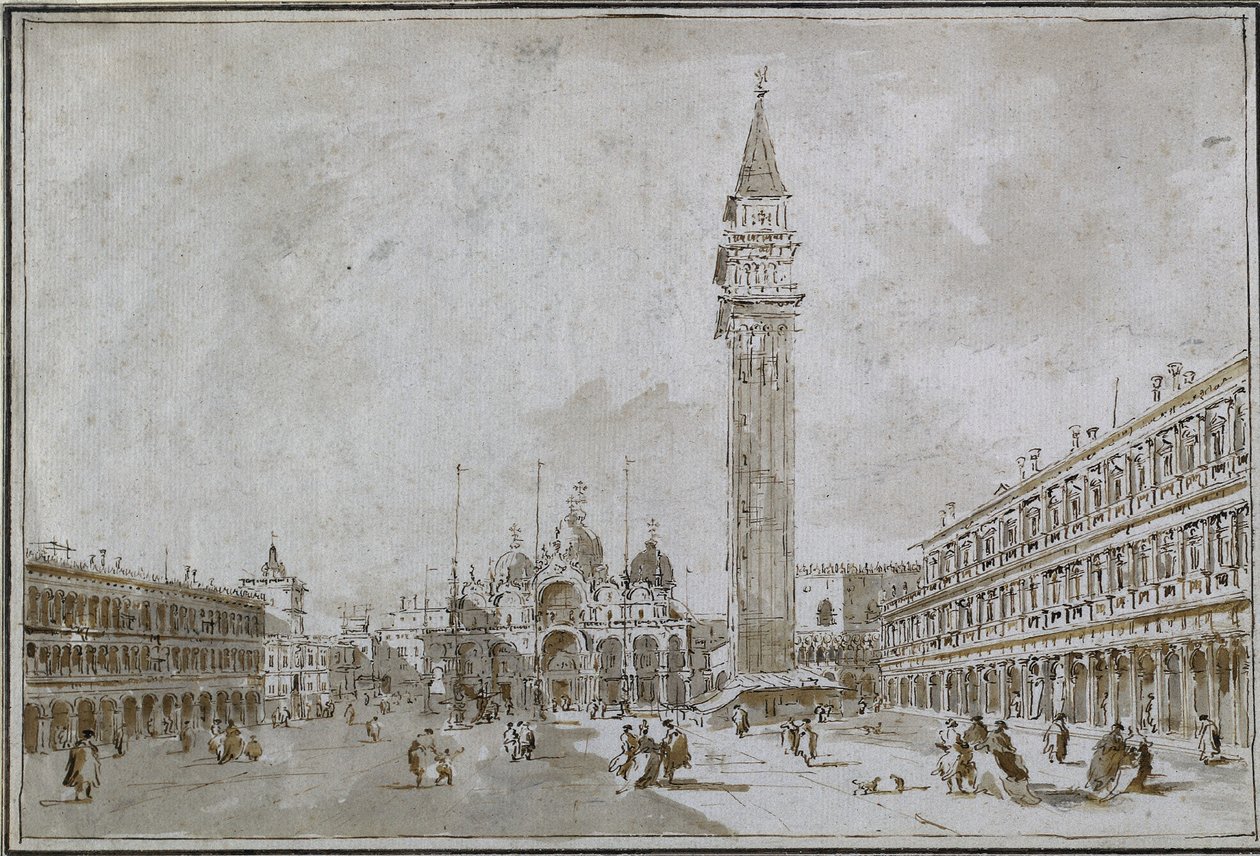 Praça San Marco, Veneza de Francesco Guardi