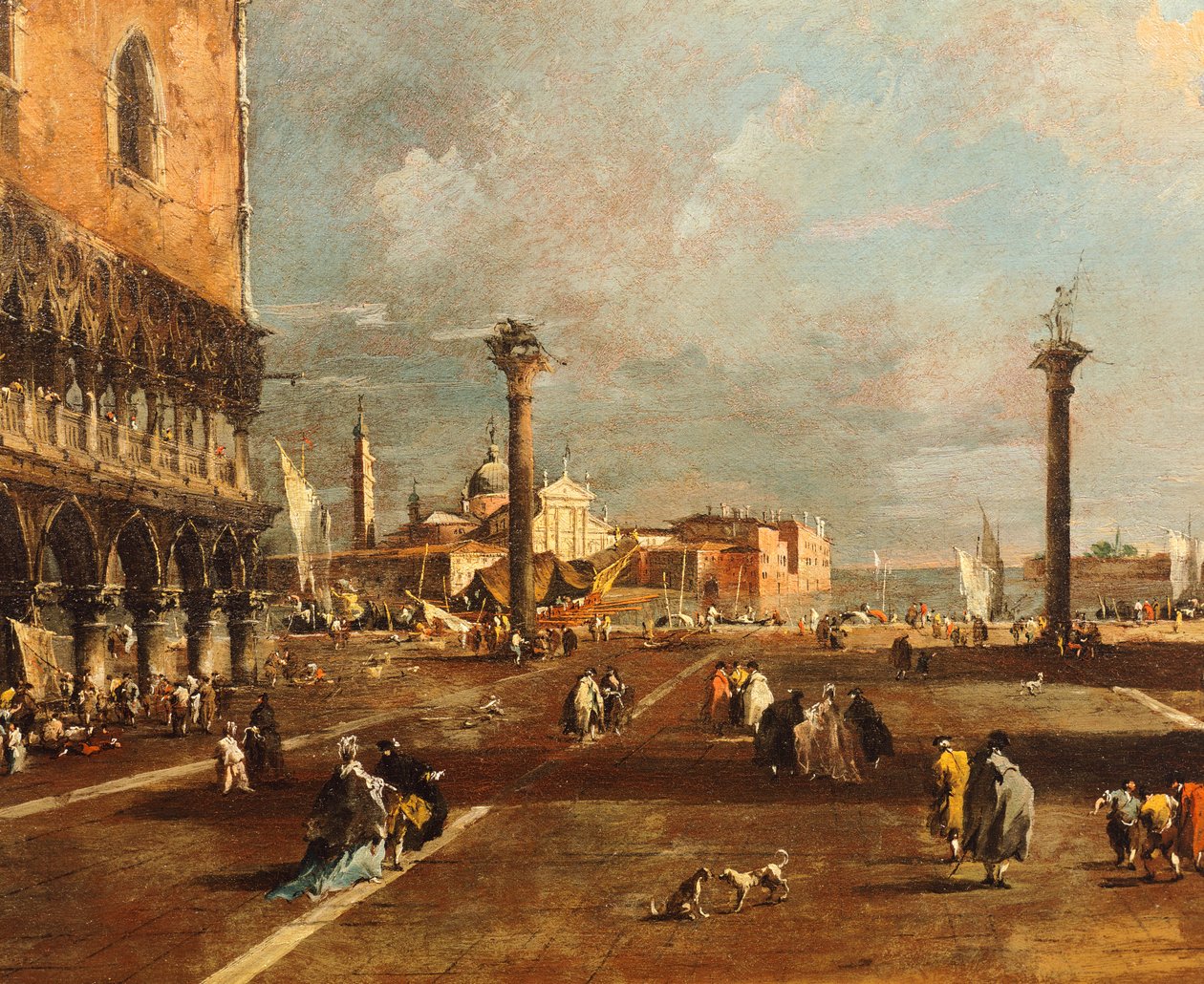Piazza San Marco em direcção a San Giorgio Maggiore, de Francesco Guardi (1712-1793), óleo sobre tela, 45x72 cm de Francesco Guardi
