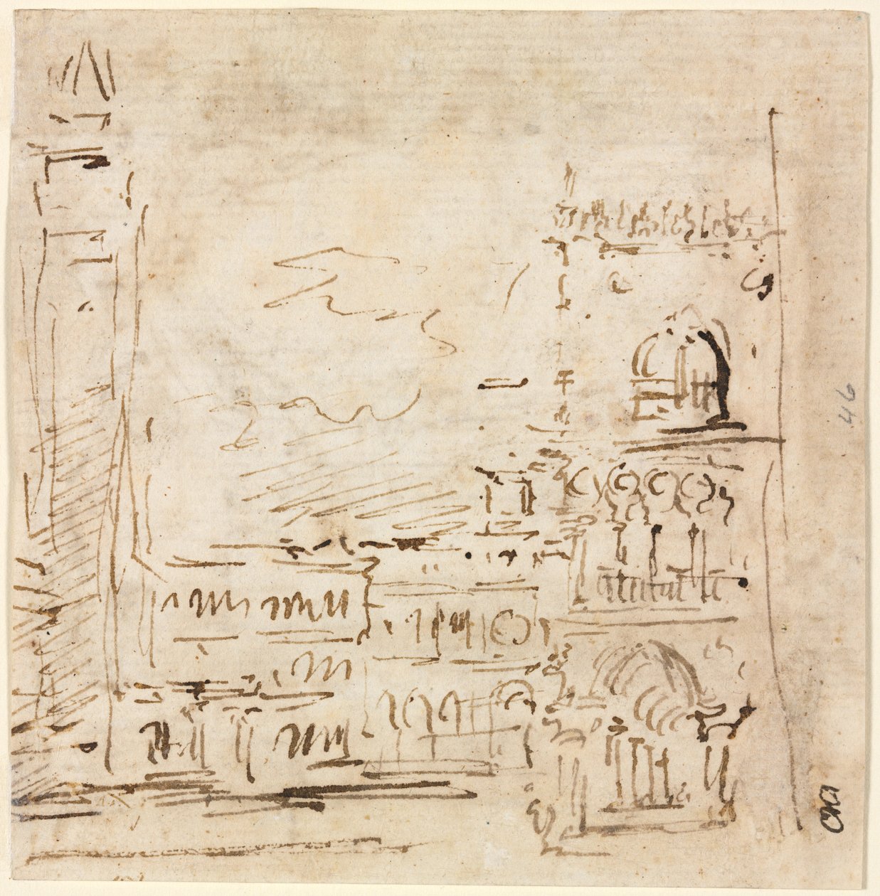 Praça San Marco com Palácio dos Doges, 1773-1778. de Francesco Guardi