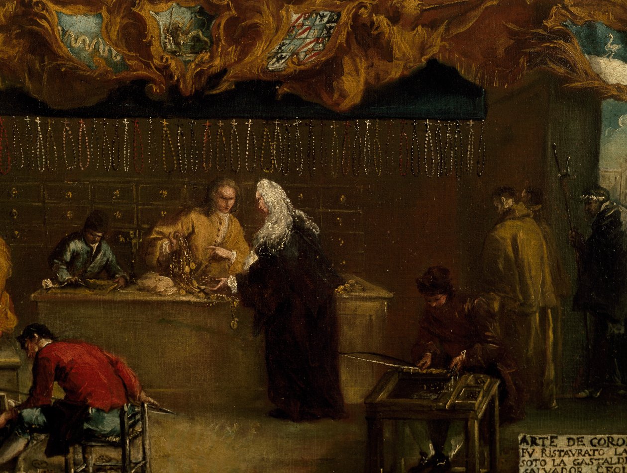 Placa da Guild of Coroneri, Por Francesco Guardi (1712-1793), Itália de Francesco Guardi