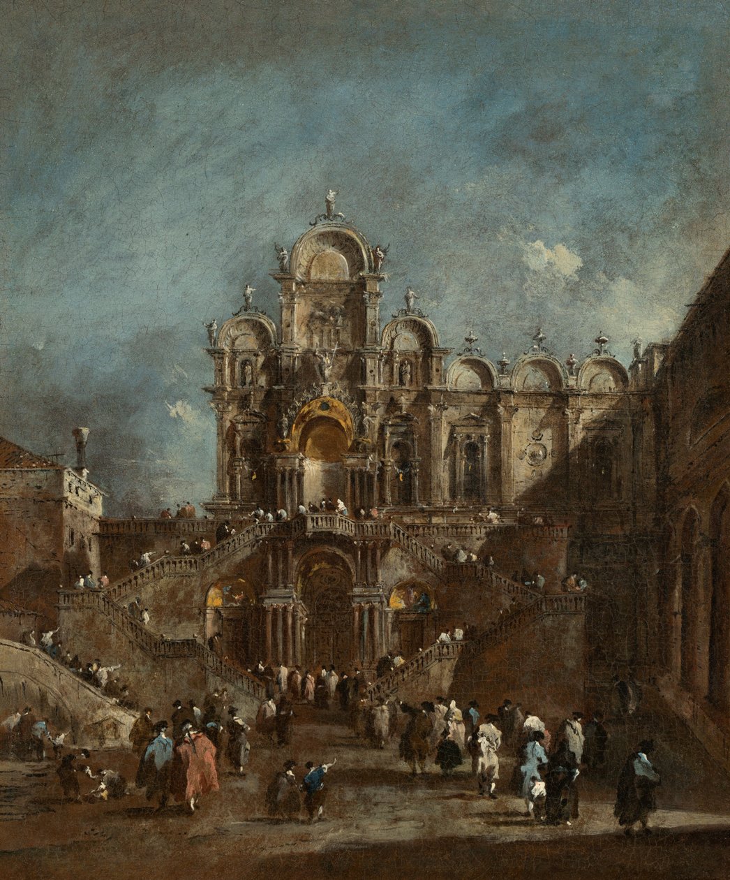 Tribuna temporária no Campo San Zanipolo, Veneza, 1782 ou depois. de Francesco Guardi