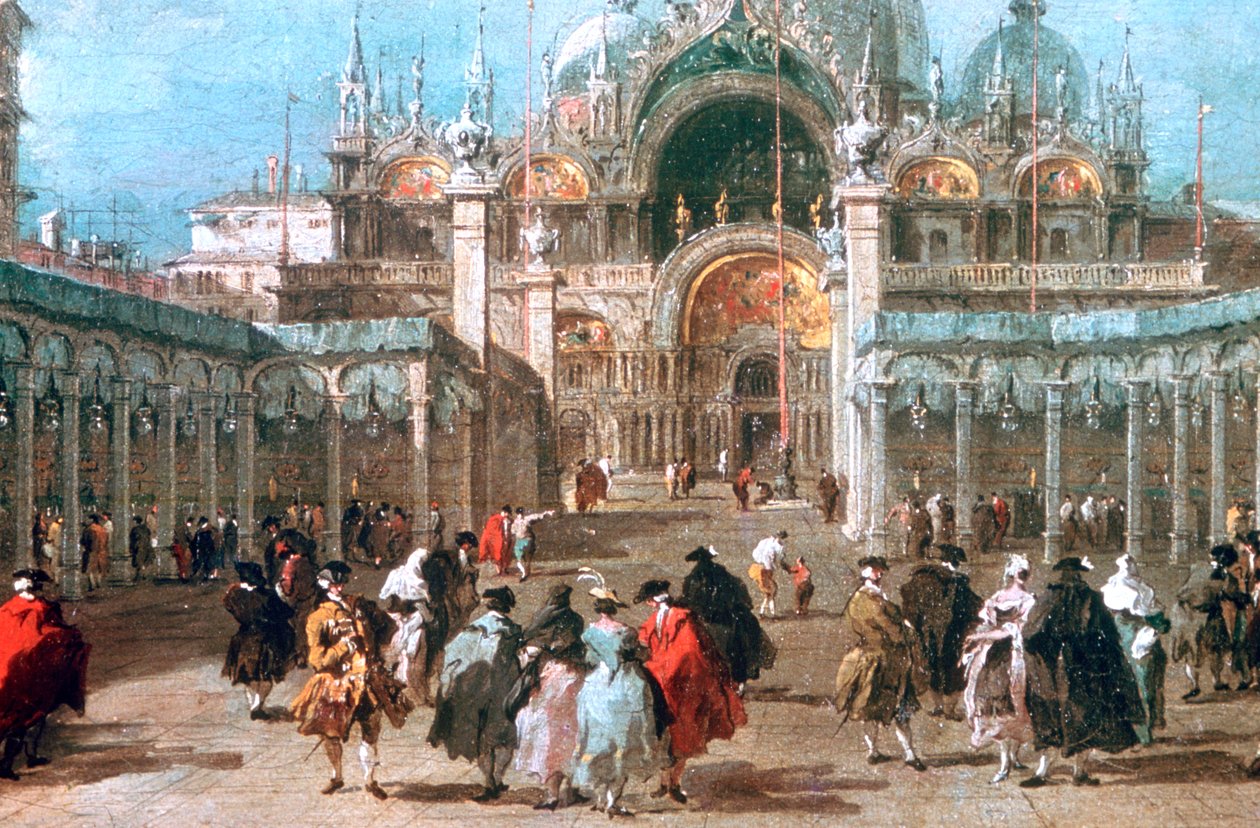 A Festa da Ascensão na Piazza San Marco, c1775 de Francesco Guardi