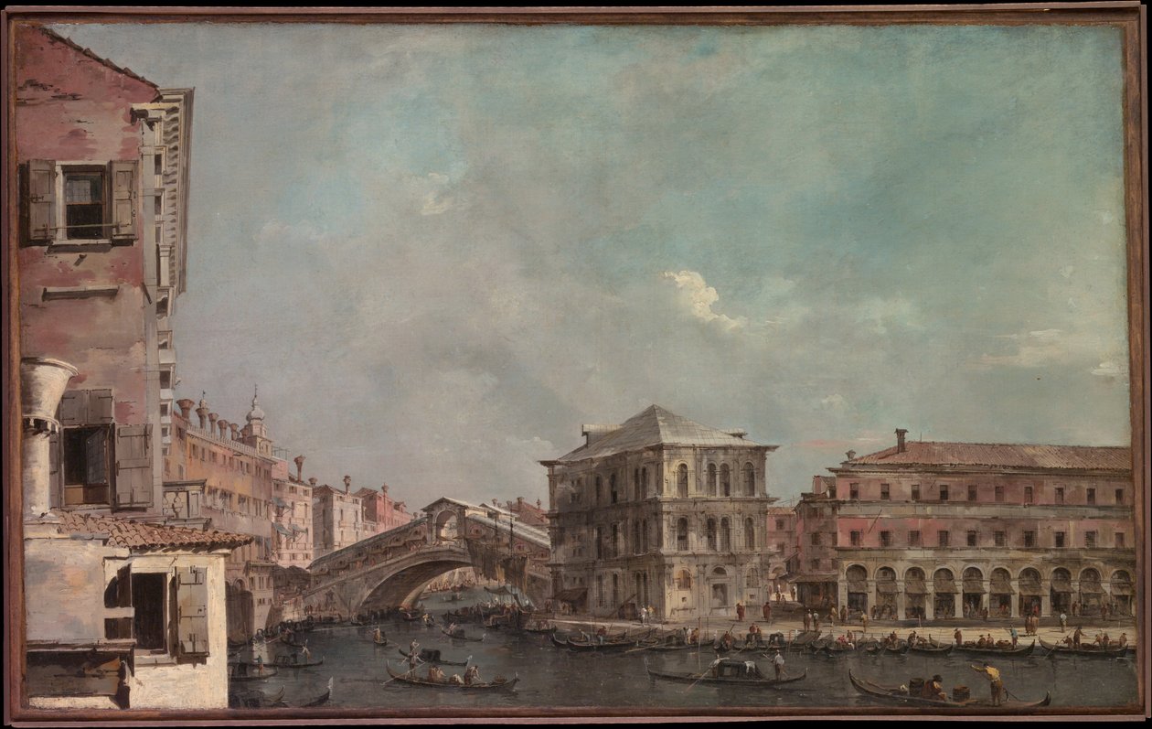 O Grande Canal acima da Rialto de Francesco Guardi